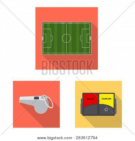 Vector Illustration Of Soccer And Gear Symbol. Set Of Soccer And Tournament Vector Icon For Stock.