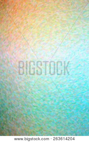 Illustration Of Green, Yellow And Red Impressionist Pointlilism Vertical Background Digitally Genera