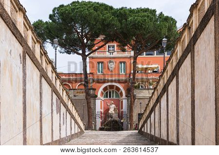 Rome, Italy - March 22, 2018: Garden Of The Palazzo Barberini