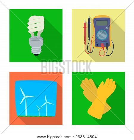 Isolated Object Of Electricity And Electric Icon. Collection Of Electricity And Energy Vector Icon F