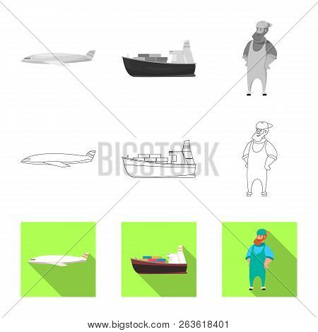 Vector Illustration Of Goods And Cargo Logo. Collection Of Goods And Warehouse Stock Vector Illustra
