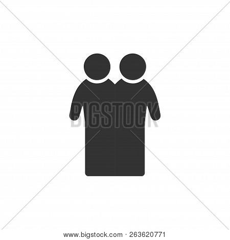 Gay. Black Icon Flat On White Background