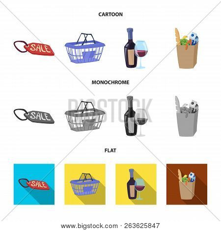 Vector Illustration Of Food And Drink Icon. Set Of Food And Store Stock Symbol For Web.