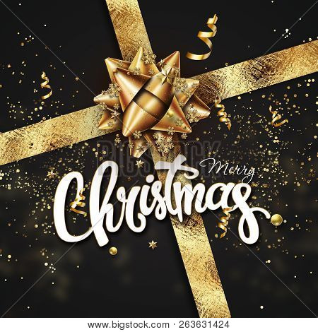 Creative Background, 2019 Happy New Year. Gold Numbers Design Of Greeting Card Of. Gold Shining Patt
