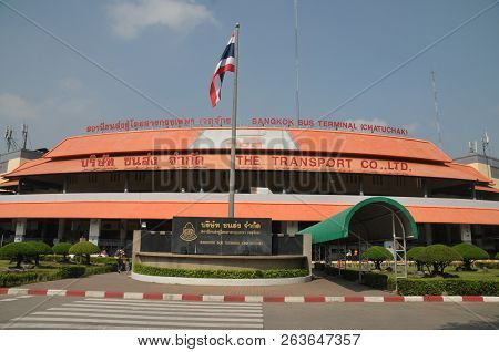 Bangkok - October 12, 2018 : Bangkok Bus Terminal Chatuchak  (mochit Bus Terminal)  Bangkok Bus Term