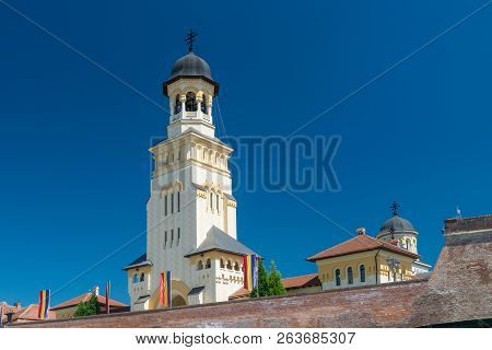 Reunification Cathedral On A Summer Sunny Day In Alba Iulia, Romania