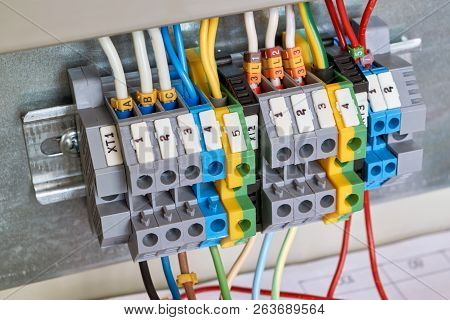 A Number Of Lead-through Screw Terminals To Connect The Electrical Cabinet To The Mains. The Wires A