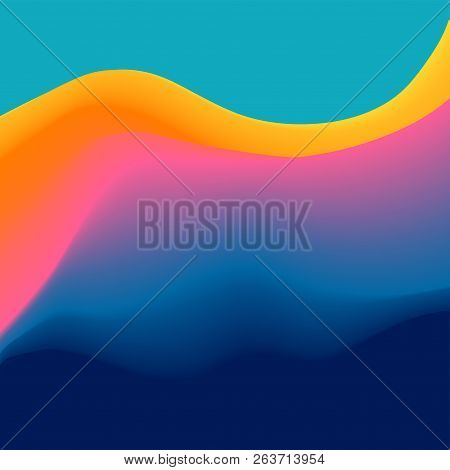 Colorful Geometric Background. Fluid Shapes Composition. Eps10 Vector.