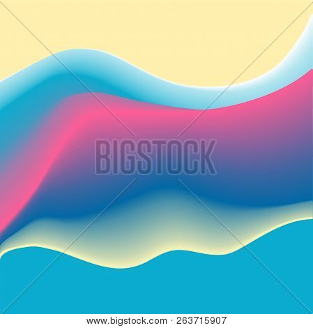 Colorful Geometric Background. Fluid Shapes Composition. Eps10 Vector.