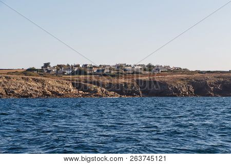 Coast Of The Village Of Primelin In Brittany View From The Sea