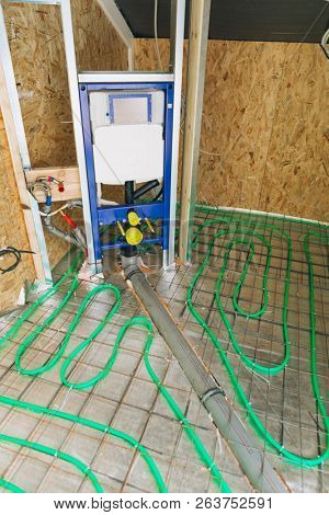 in-wall flush system installation for wall-hung toilet