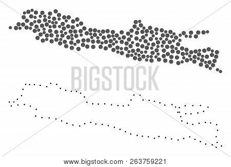 Dot Contour Map Java Vector & Photo (Free Trial) | Bigstock
