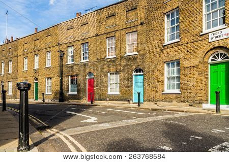London October 2018. A View Of Beautiful Georgian Streets In Waterloo In London.