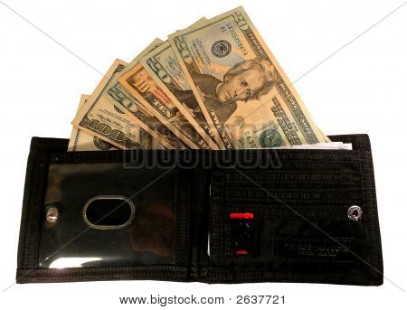 Aprire il portafoglio e dollari