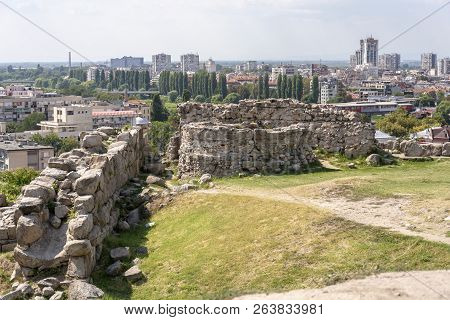 Cityscape And Ruins Of The Ancient Town Of Plovdiv On Nebet Tepe Hill.