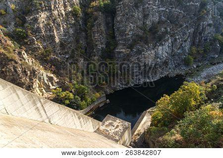 Autumn Landscape From Dam Of The Krichim Reservoir, Rhodopes Mountain, Plovdiv Region, Bulgaria