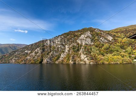 Autumn Landscape From Dam Of The Krichim Reservoir, Rhodopes Mountain, Plovdiv Region, Bulgaria