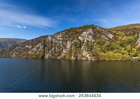 Autumn Landscape From Dam Of The Krichim Reservoir, Rhodopes Mountain, Plovdiv Region, Bulgaria