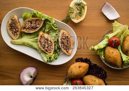 Icli Kofte / Stuffed Meatball Falafel.