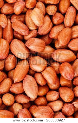 Peanuts, For Background Or Textures. Uncleaned Inshell Peanuts.