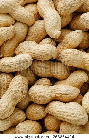 Uncleaned Inshell Peanuts. Peanuts, For Background Or Textures.