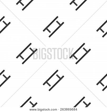 Tonfa, Traditional Asian Weapon Pattern Seamless Background In Flat Style Repeat Illustration
