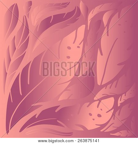 Brightl Modern Background With Jungle Leaves. Exotic Pattern Wit