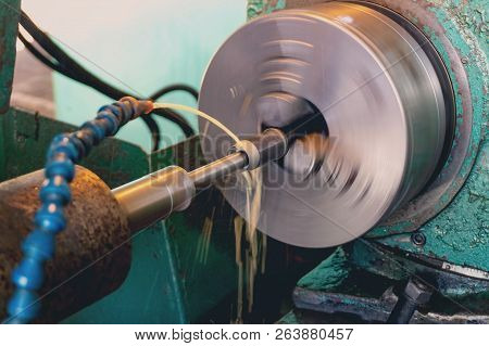 Grinding Parts On The Machine With Water. Internal Hole Machining With Cooling