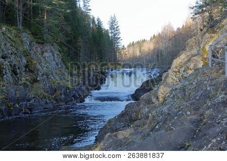 Waterfall Kivach, Karelia, Russia