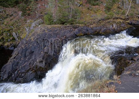 Waterfall Kivach, Karelia, Russia