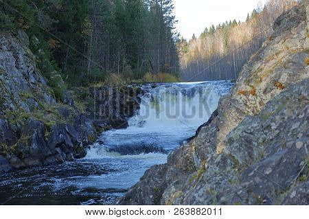 Waterfall Kivach, Karelia, Russia