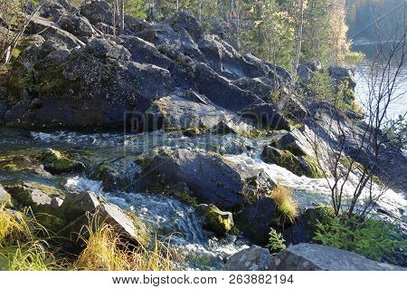 Waterfall Kivach, Karelia, Russia