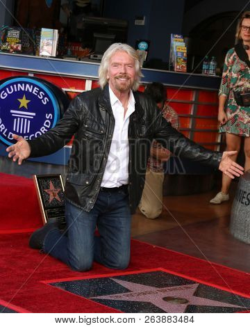 LOS ANGELES - OCT 16:  Sir Richard Branson at the Sir Richard Branson Star Ceremony on the Hollywood Walk of Fame on October 16, 2018 in Los Angeles, CA