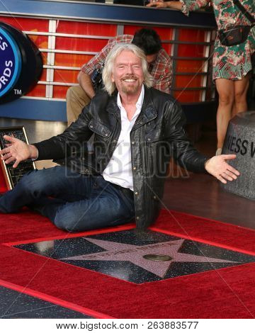 LOS ANGELES - OCT 16:  Sir Richard Branson at the Sir Richard Branson Star Ceremony on the Hollywood Walk of Fame on October 16, 2018 in Los Angeles, CA