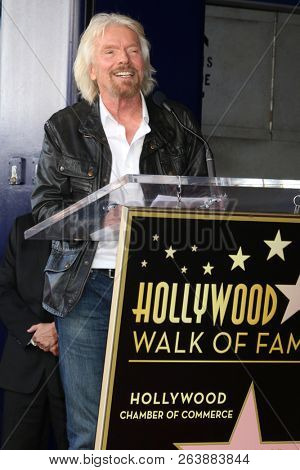 LOS ANGELES - OCT 16:  Sir Richard Branson at the Sir Richard Branson Star Ceremony on the Hollywood Walk of Fame on October 16, 2018 in Los Angeles, CA