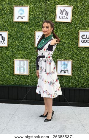 LOS ANGELES - OCT 14:  Sarah Jeffery at the CW Network's Fall Launch Event  at the Warner Brothers Studios on October 14, 2018 in Burbank, CA