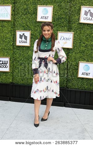 LOS ANGELES - OCT 14:  Sarah Jeffery at the CW Network's Fall Launch Event  at the Warner Brothers Studios on October 14, 2018 in Burbank, CA