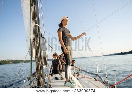 Yaghting Adventure People On The High Sea