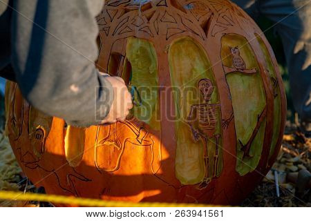 Chadds Ford, Pa - October 18: The Great Pumpkin Carve Carving Contest On October 18, 2018