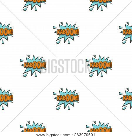 Kaboom, Comic Text Sound Effect Pattern Seamless For Any Design Illustration