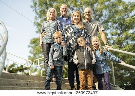 A Nice Multi Generation Family Portrait Outside