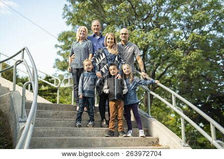 A Nice Multi Generation Family Portrait Outside