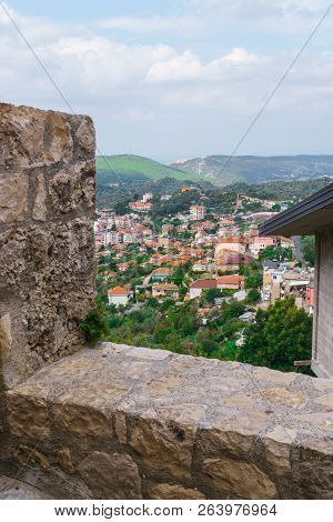 Kruja, Albania -september 2018: View Of The City, The City Of The Birth Of The National Hero Scander