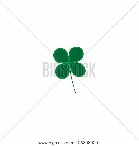 Vector Illustration. Clover Icon On White Background. Leaf Of Clover.