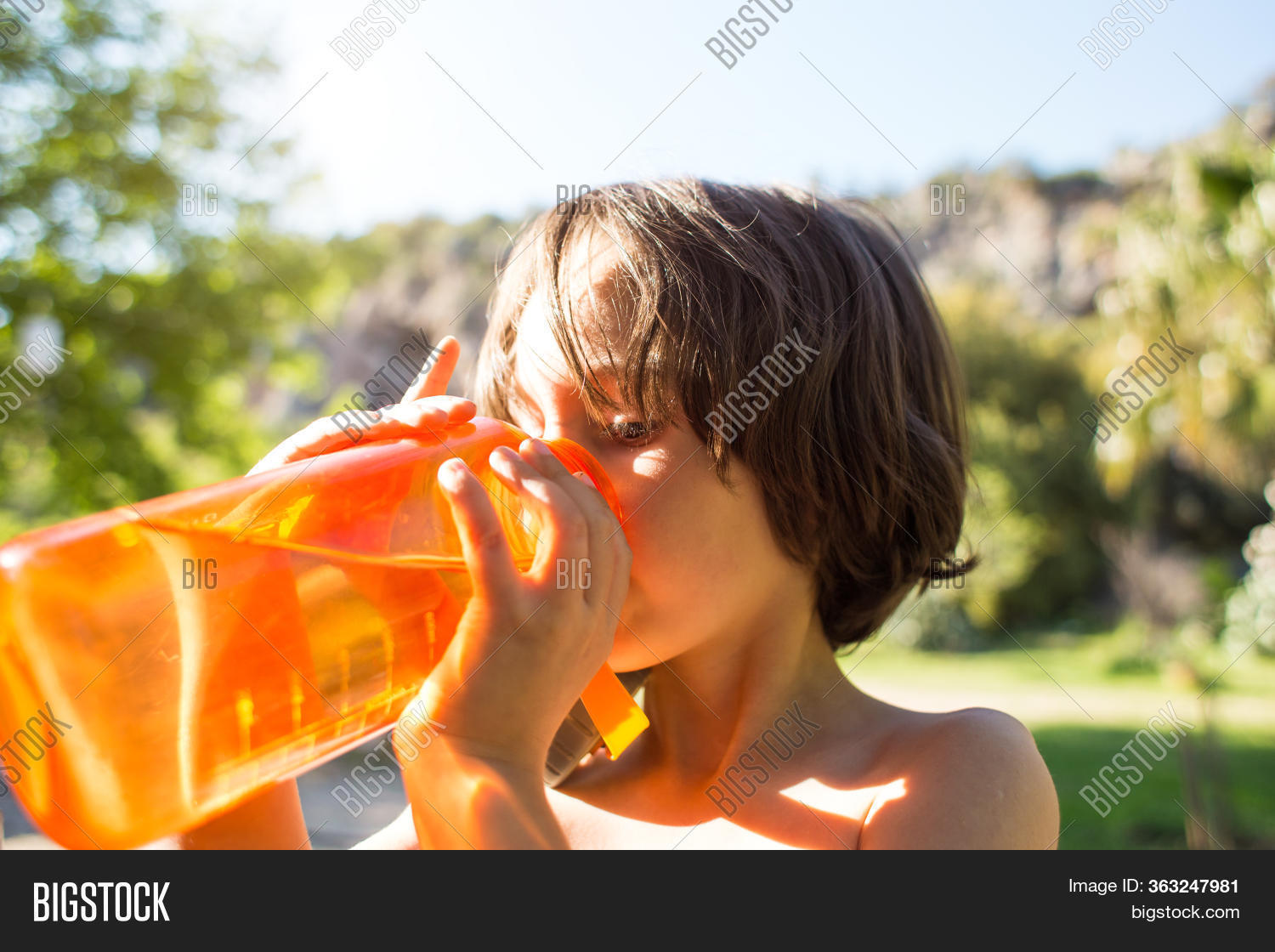 Child Drinks Water Image Photo Free Trial Bigstock