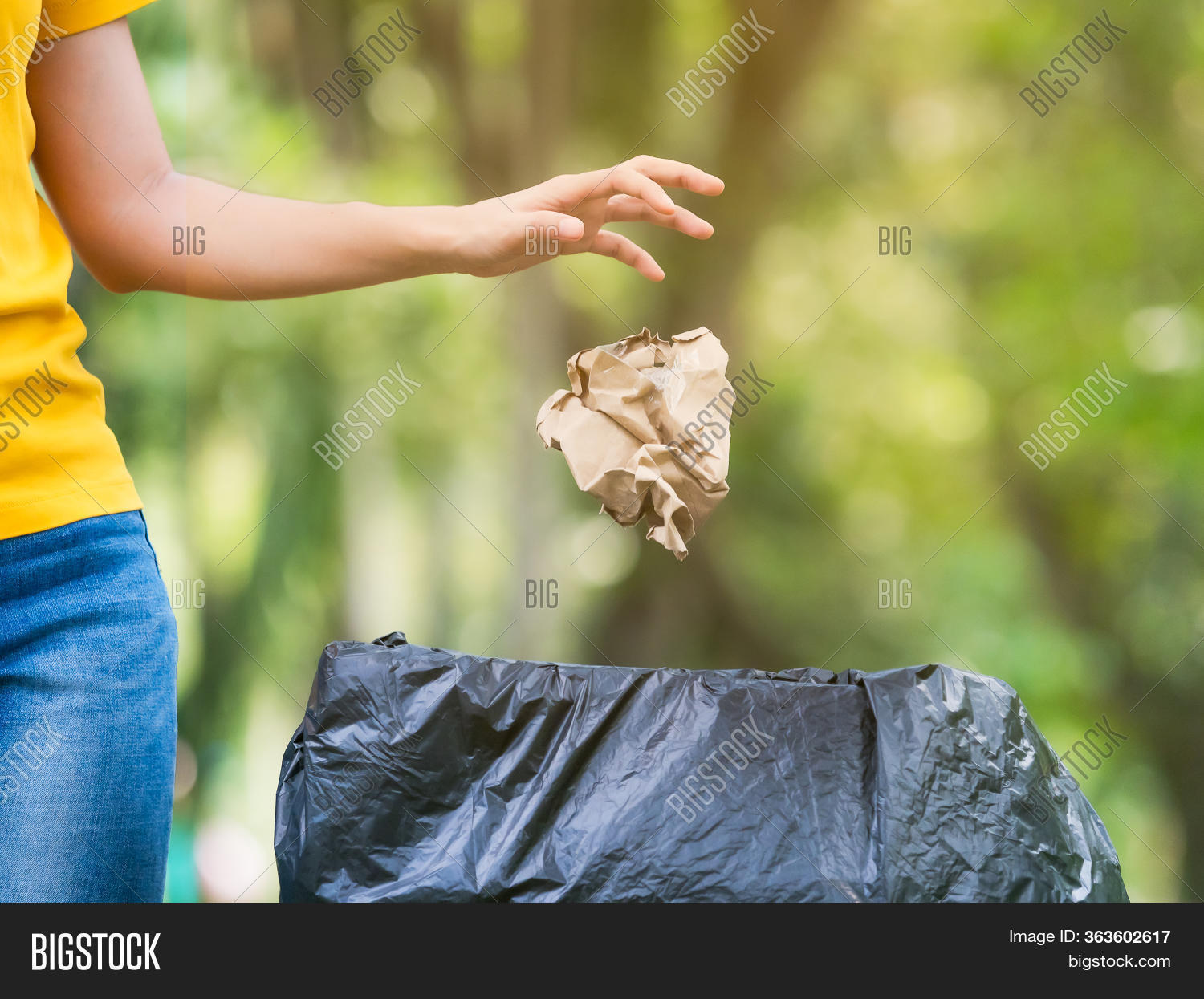 Woman Threw Paper Bag Image & Photo (Free Trial) Bigstock