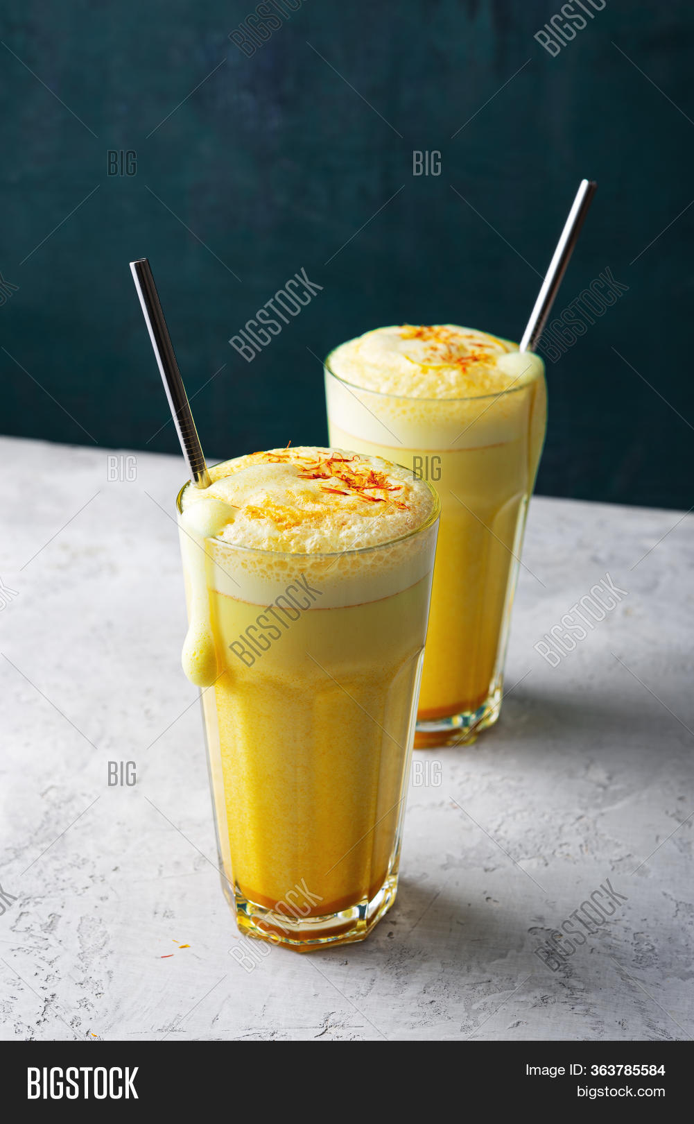 Saffron Latte Glass Image & Photo (Free Trial) Bigstock