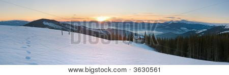 Sunrise bjerg Panorama