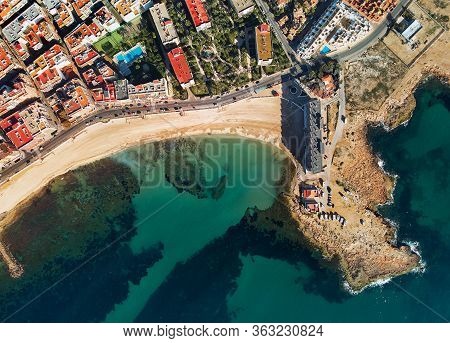 Aerial Panorama Of Torrevieja Cityscape. Costa Blanca. Spain