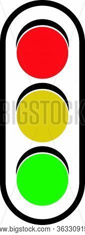 A Vector Illustration Of A Traffic Light.